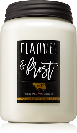 Milkhouse Candle Co. Farmhouse Flannel & Frost dišeča sveča Mason Jar