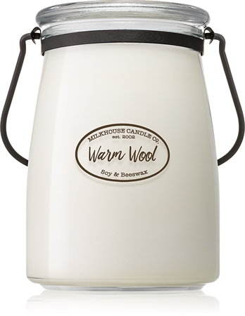 Milkhouse Candle Co. Creamery Warm Wool lumânare parfumată Butter Jar