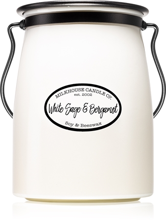 Milkhouse Candle Co. Creamery White Sage & Bergamot świeczka zapachowa Butter Jar