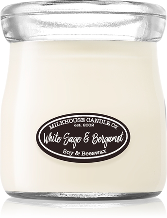 Milkhouse Candle Co. Creamery White Sage & Bergamot vonná sviečka Cream Jar