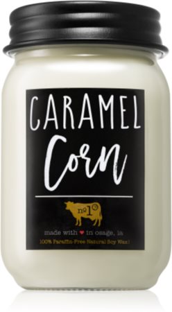 Milkhouse Candle Co. Farmhouse Caramel Corn illatgyertya Mason Jar