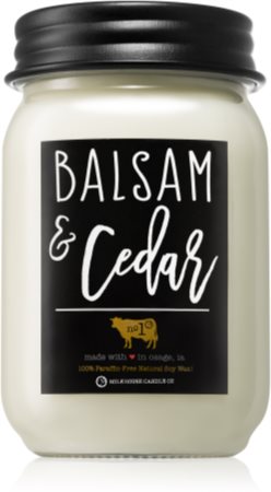 Milkhouse Candle Co. Farmhouse Balsam & Cedar mirisna svijeća Mason Jar