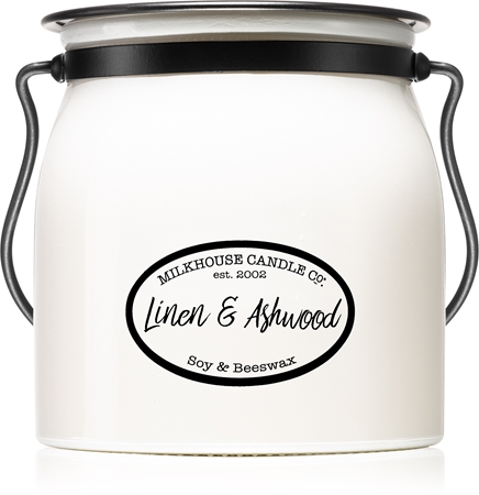 Milkhouse Candle Co. Creamery Linen & Ashwood vonná svíčka Butter Jar