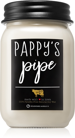 Milkhouse Candle Co. Farmhouse Pappy's Pipe bougie parfumée Mason Jar