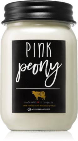Milkhouse Candle Co. Farmhouse Pink Peony vela perfumada Mason Jar