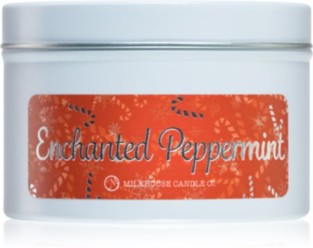 Milkhouse Candle Co. Christmas Enchanted Peppermint illatgyertya alumínium dobozban