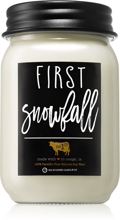 Milkhouse Candle Co. Farmhouse First Snowfall lumânare parfumată Mason Jar
