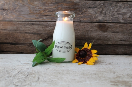 Milkhouse Candle Co. Creamery Tuscan Garden doftljus Mjölkflaska