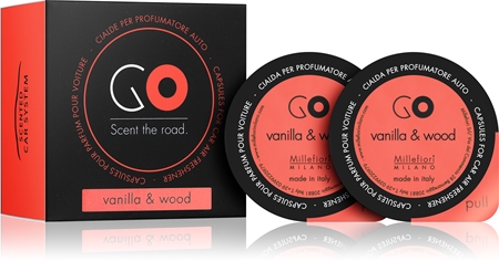 Millefiori GO Vanilla & Wood ambientador de coche para ventilación recarga de recambio