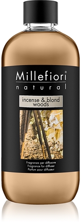 Millefiori Natural Incense & Blond Woods recarga para difusor de aromas