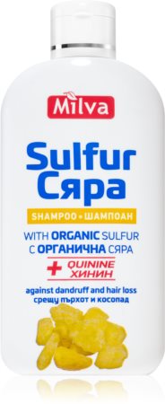 Milva Quinine & Sulfur Schampo mot mjäll och håravfall  Med svavel