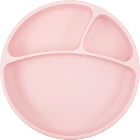 Minikoioi Puzzle Plate Pink divided plate with suction cup