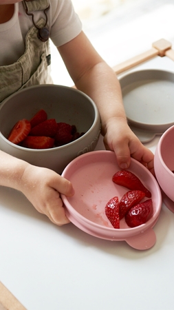 Minikoioi Bowl Rose Silikonschüssel mit Saugnapf