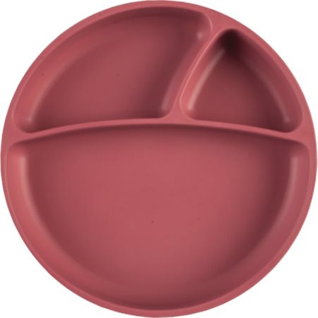 Minikoioi Puzzle Plate Rose plato con compartimentos con ventosa
