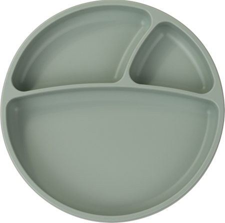 Minikoioi Puzzle Plate River Green divided plate with suction cup
