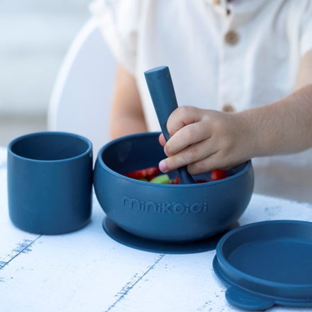 Minikoioi BLW I Deep Blue set pribora za jelo