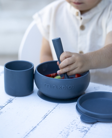 Minikoioi BLW I Deep Blue set pribora za jelo