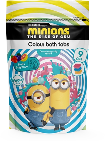 Minions The Rise of Gru Bath Tabs Farverige og brusende badetabletter
