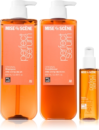 mise en scene Perfect Serum Original ensemble pour des cheveux brillants et doux