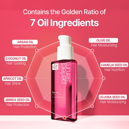 mise en scene Perfect Serum Styling Restructuring Serum for heat hairstyling