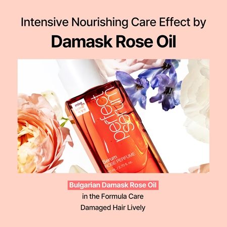 mise en scene Perfect Serum Rose Parfume Restorative Hair Serum with floral fragrance