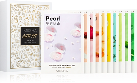 Missha Merry Christmas Airy Fit Sheet Mask Set set mask iz platna za popoln videz