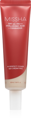 Missha M Perfect Cover BB Cream Pro ενυδατική ΒΒ κρέμα πολύ μεγάλη προστασία απο τον ήλιο