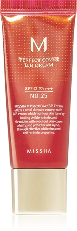 Missha M Perfect Cover BB kremas su dideliu apsaugos nuo saulės faktoriumi maža pakuotė