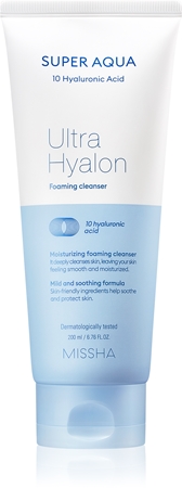 Missha Super Aqua 10 Hyaluronic Acid hydratační čisticí pěna