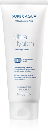 Missha Super Aqua 10 Hyaluronic Acid Creme de limpeza hidratante