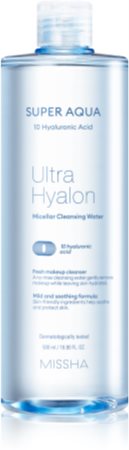 Missha Super Aqua 10 Hyaluronic Acid agua micelar limpiadora suave