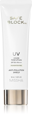Missha Safe Block RX Cover Tone Up Sun minerální ochranný krém na obličej a citlivé partie SPF 50+