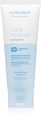 Missha Super Aqua Ultra Hyalron Firming Cleanser delikatny żel oczyszczający intensywnie nawilżający