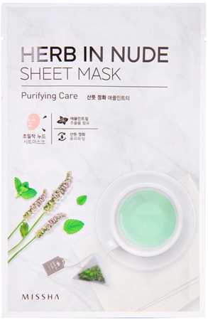 Missha Herb in Nude masque tissu purifiant