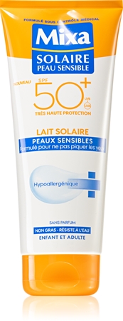 Mixa Sun lait solaire visage et corps pour peaux sensibles