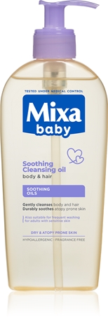 Mixa Panthenol Comfort Soothing Cleansing Oil for Hair and Skin Prone to Atopy
