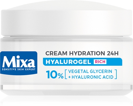 Mixa Hyalurogel Rich crema de fata hidratanta cu acid hialuronic