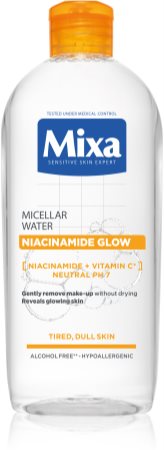 MIXA Niacinamide Glow micelární voda pro rozjasnění pleti