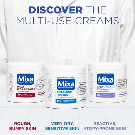 Mixa Urea Cica Repair+ crema corporal regeneradora para pieles muy secas