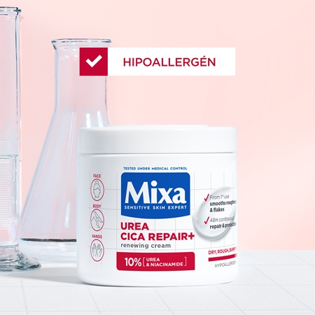 Mixa Urea Cica Repair+ regeneráló testkrém a nagyon száraz bőrre