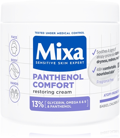 Mixa Panthenol Comfort cremă de corp regeneratoare pentru piele uscata spre atopica