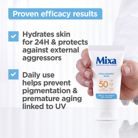 Mixa Daily Invisible SPF Cream hydratisierende Tagescreme SPF 50