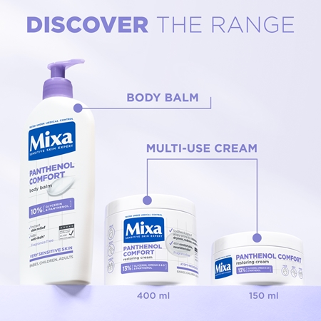 Mixa Panthenol Comfort відновлюючий крем для тіла для сухої та атопічної шкіри