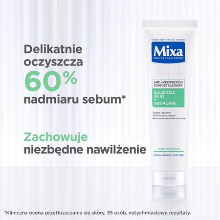 Mixa Anti-Imperfection Comfort Cleanser oczyszczający żel do twarzy przeciw niedoskonałościom skóry trądzikowej