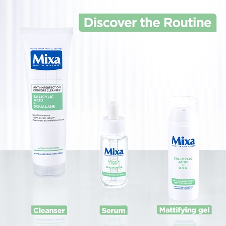 Mixa Anti-Imperfection Comfort Cleanser gel nettoyant visage anti-imperfections de la peau à tendance acnéique