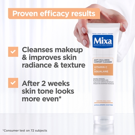 Mixa Anti-Dullness Comfort Cleanserm čisticí pleťový gel s vitaminem C