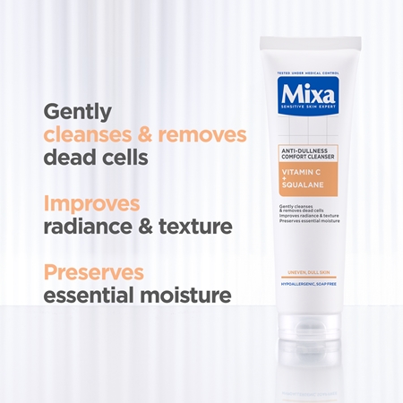 Mixa Anti-Dullness Comfort Cleanserm čisticí pleťový gel s vitaminem C