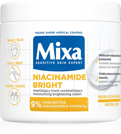 Mixa Niacinamide Bright multifunkcyjny krem krem intensywnie nawilżający przeciw przebarwieniom
