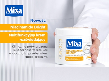 Mixa Niacinamide Bright multifunkcyjny krem krem intensywnie nawilżający przeciw przebarwieniom