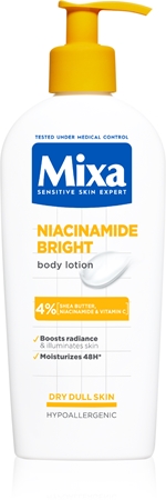 Mixa Niacinamide Bright tělové mléko pro rozjasnění a hydrataci